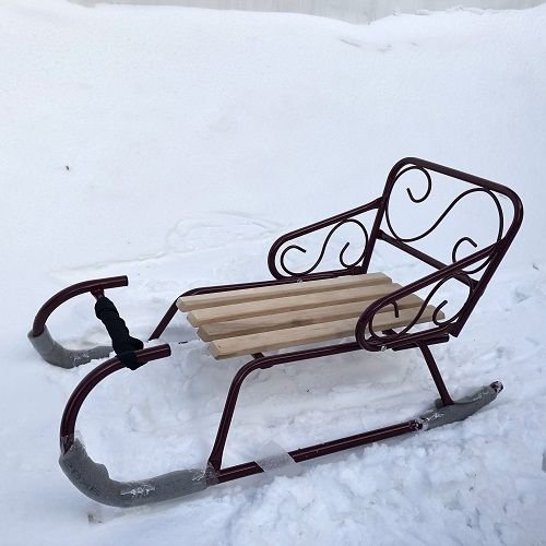 Санки Snower Морозко бордовые