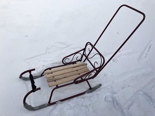 Санки Snower Морозко бордовые