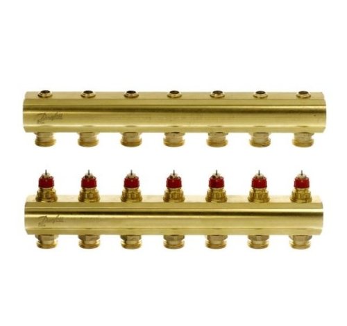 Коллектор теплого пола Danfoss FHF 7+7 без ротаметров (088U0507)
