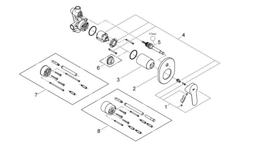 Смеситель скрытого монтажа GROHE BauEdge 29039000