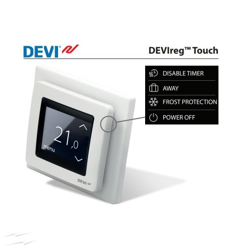 Терморегулятор DEVI Devireg Touch White (140F1064)