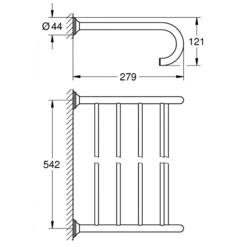 Полка для полотенец Grohe Essentials Authentic 40660001