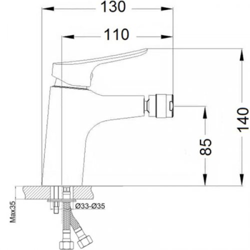 Змішувач Q-tap Loft CRM 001A (QTLOFT001A)