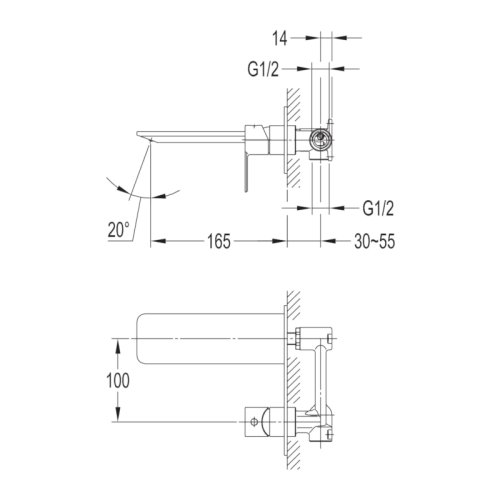 Змішувач прихованого монтажу Imprese Smart Click ZMK101901030