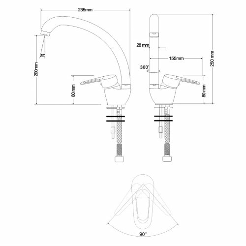 Змішувач для кухні Rozzy Jenori Narciz RBZ100-8N
