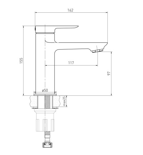 Смеситель для умывальника Volle Libra 15201100