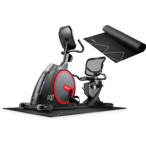Горизонтальний велотренажер Hop-Sport HS-300L Canion з телеметричним поясом + мат під тренажер
