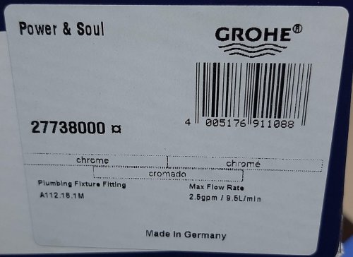 Душевой набор Grohe Power&Soul 27738000