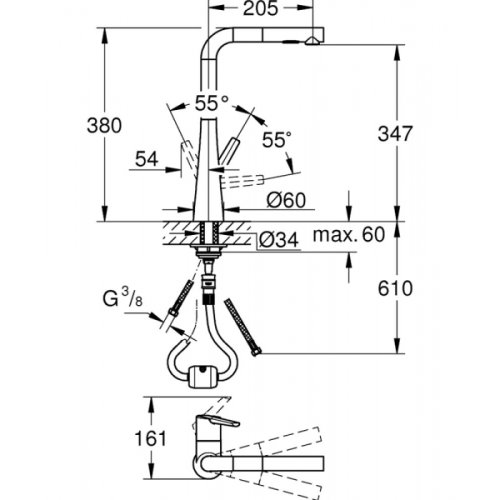Смеситель для кухни Grohe Zedra 32553002