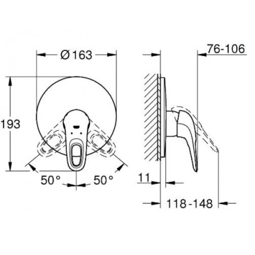 Смеситель скрытого монтажа Grohe Eurostyle 19507LS3