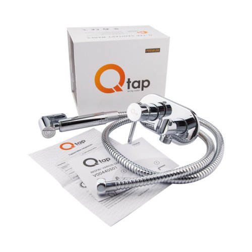 Смеситель + гигиенический душ Q-tap Inspai-Varius V00440501 CRM (QTINSVARCRMV00440501)