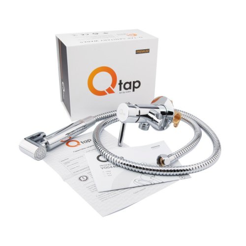 Смеситель + гигиенический душ Q-tap Inspai-Varius V00440001 CRM (QTINSVARCRMV00440001)