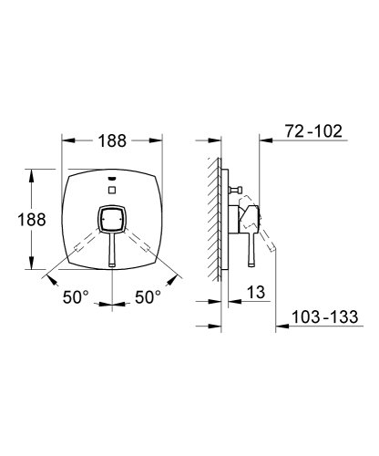Змішувач прихованого монтажу Grohe Grandera 19920000