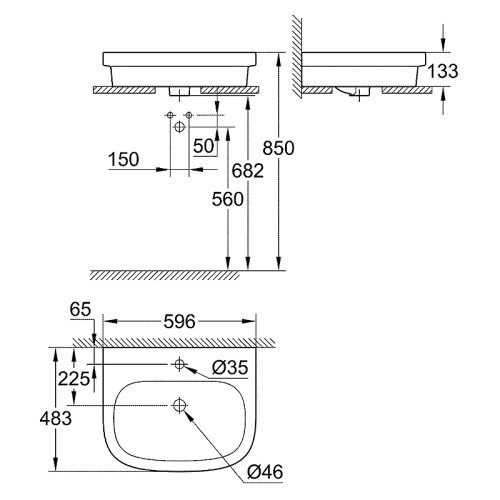 Умивальник Grohe Euro Ceramic 60 39337000