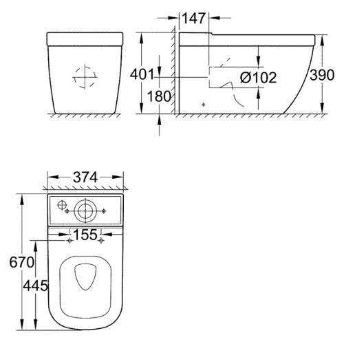 Унитаз Grohe Euro Ceramic 3933800H