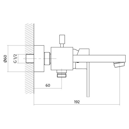 Смеситель для ванной Cersanit Elio 112502