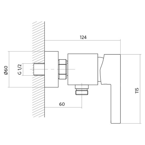 Смеситель для душа Cersanit Luvio 112703