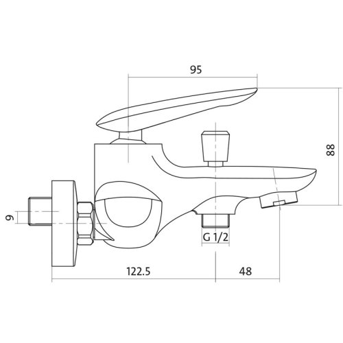 Смеситель для ванной Cersanit Mayo 112802