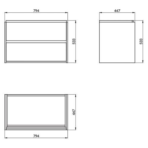 Тумба под умывальник Cersanit Crea 80 178914