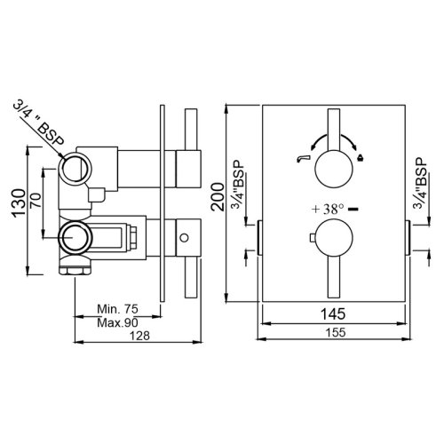 Змішувач прихованого монтажу Jaquar Florentine FLR-CHR-5671
