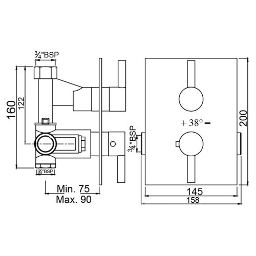 Смеситель скрытого монтажа Jaquar Florentine FLR-CHR-5651