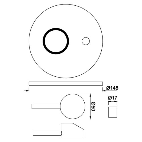 Смеситель скрытого монтажа Jaquar Florentine FLR-CHR-5065K