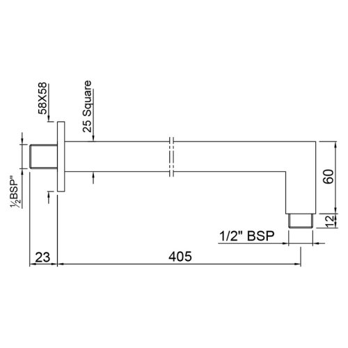 Держатель верхнего душа Jaquar SHA-CHR-455L400