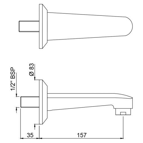 Излив Jaquar Continental SPJ-CHR-429