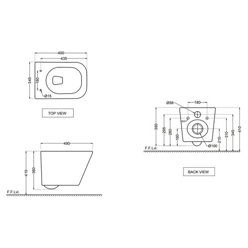 Подвесной унитаз Jaquar Aria ARS-WHT-39953BI