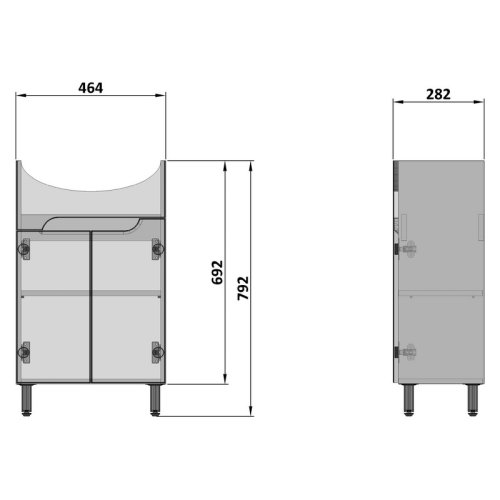 Тумба под умывальник Nautilus Prime 50 74508