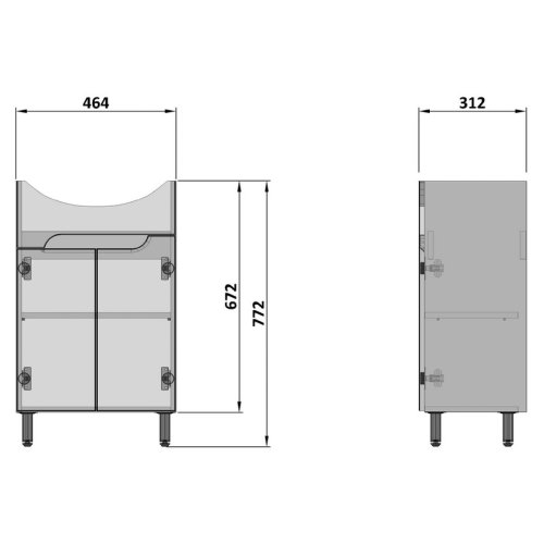Тумба под умывальник Nautilus Prime 50 74509