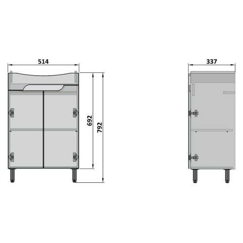 Тумба под умывальник Nautilus Prime 55 93617