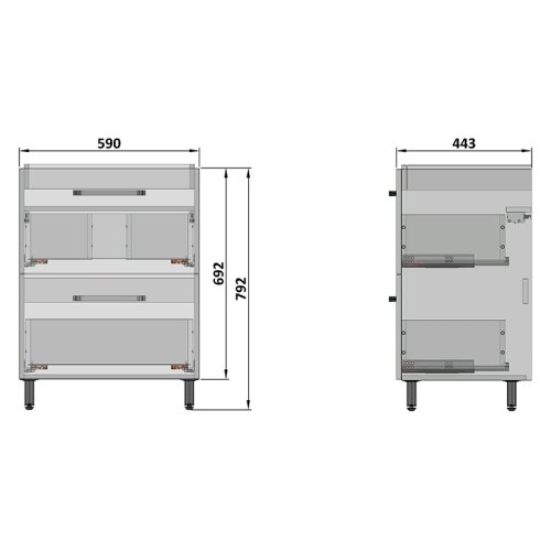 Тумба под умывальник Nautilus Flat 60 221403