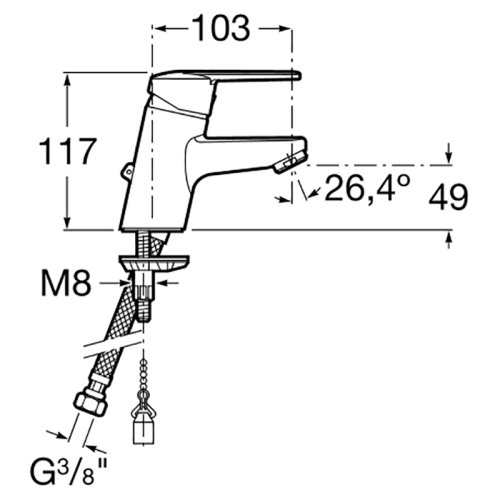 Смеситель для умывальника Roca Victoria-N A5A3125C00