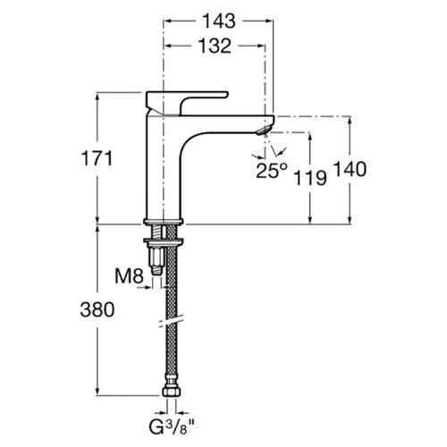 Смеситель для умывальника Roca L20 A5A3B09C00