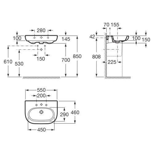 Умывальник Roca Meridian-N 55 A327243000