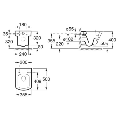 Подвесной унитаз Roca Hall A346627000