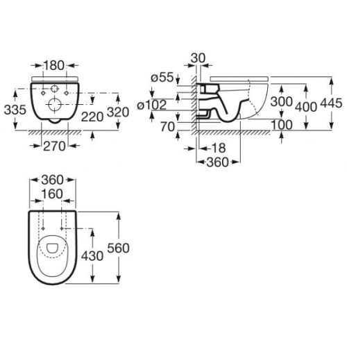 Набор инсталляция OLI 80 4в1 с унитазом Roca Meridian Rimless