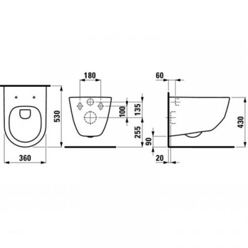 Набор инсталляция Grohe Rapid SL 3в1 с унитазом Laufen Pro Rimless
