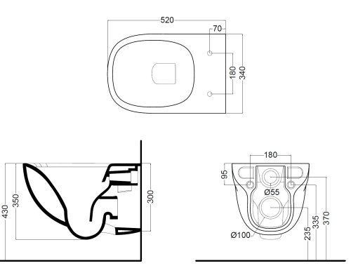 Подвесной унитаз AXA Wild NORIM 3006001