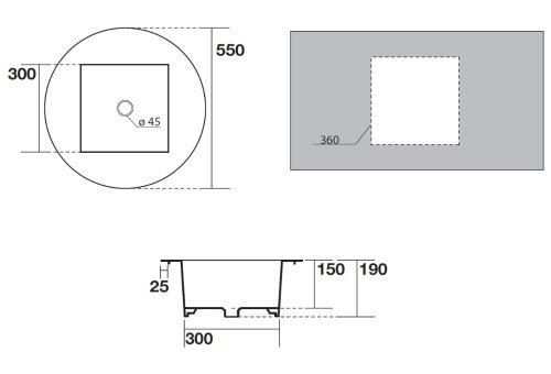 Умывальник AXA Skyland 55 3213601