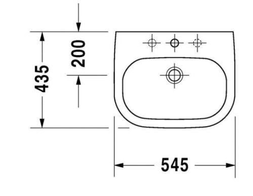 Умывальник Duravit D-Code 3375400002