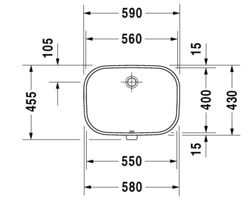 Умывальник Duravit D-Code 338560000