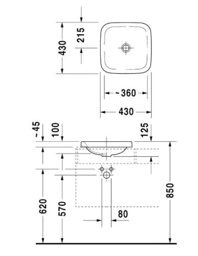 Умывальник Duravit DuraStyle 372430000
