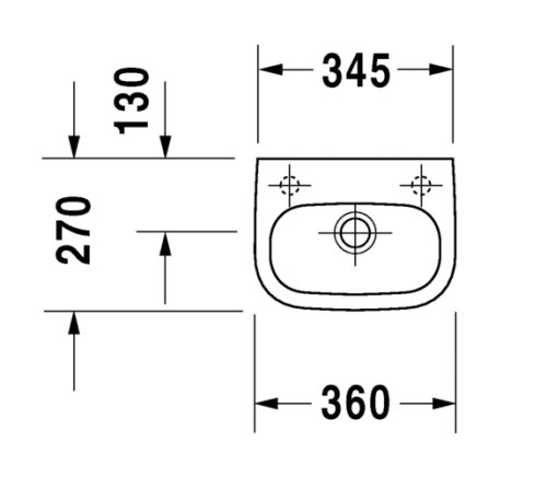 Умывальник Duravit D-code 7053600082