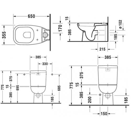 Унитаз Duravit D-code 2118090002