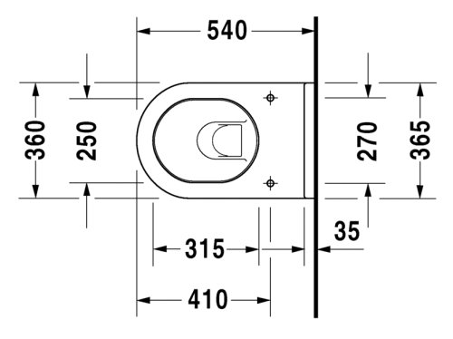 Подвесной унитаз Duravit Starck 3 2225090000