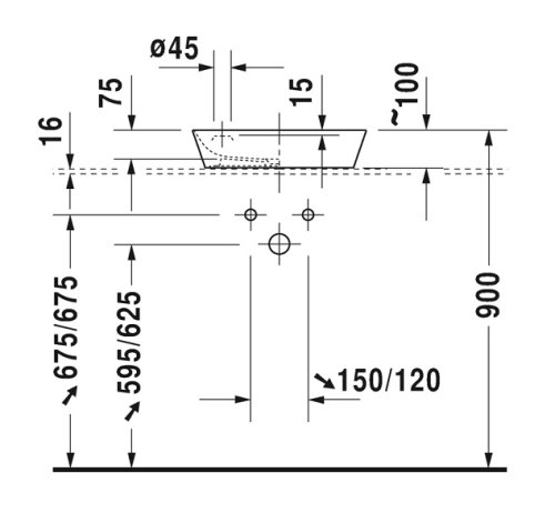 Умывальник Duravit Cape Cod 2340460000