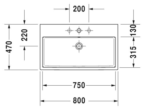 Умывальник Duravit Vero Air 2350800000