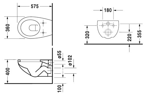 Подвесной унитаз Duravit Duraplus 2547090000